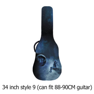 Personalized customization guitar bag 34 inch padded Folk Guitar Bag Double shoulder guitar backpack guitar bag waterproof PU leather Anime pattern Guitar box