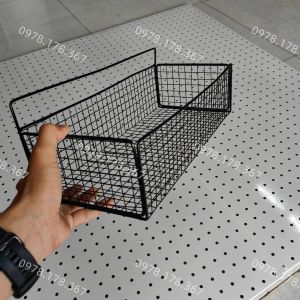 Kệ đựng đồ phòng tắm dán tường sơn tĩnh điện cao cấp - D36 x R16 x C12cm