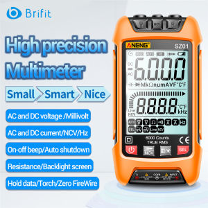 Brifit High Precision Multimeter Automatic digital multimeter intelligent anti-burning multimeter multifunction AC/DC voltage detection electrician repair instrument with backlight 9000 meter