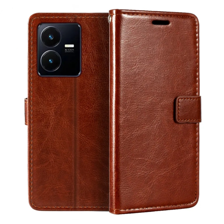 CASE VIVO Y22 TIPE V2207 LEATHER CASE SARUNG HP DOMPET KULIT FLIP