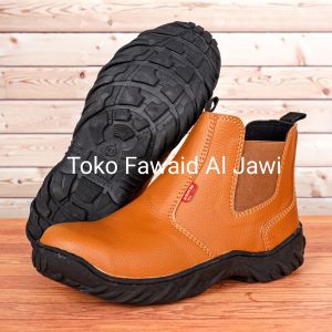 Sepatu safety kulit sapi asli terbaik tahan api las bengkel pom welder sepatu safety proyek sepatu ujung besi keselamatan kerja pabrik lapangan terlaris sepatu pelindung kaki saat kerja