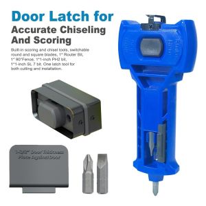 KECTTIO Điểm chính xác Bộ cửa Hình vuông hay hình tròn Giá đỡ cửa Dụng cụ lắp đặt cửa Chống mài mòn Thép không gỉ Bộ lắp đặt cửa 1-3/8" hoặc 1-3/4" dày