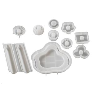 10Pcs Stacking Silicone Molds Chocolate Molds Fondant Molds for Epoxy Resin Making Soap Candy Chocolate