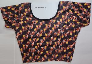 Elegant Ethnic-Style Stretchable Blouse Top XXL - Floral & Traditional Print