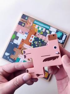 ZZSA Block Building Blocks Puzzles Childrens Intelligence Development Toys Baby Focus Logical Thinking 9N5Q1