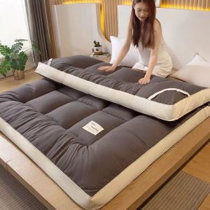 [COD] Two-Tone Velvet Foldable Thick Quilt Tatami Mattress Topper Double/Queen/King Size