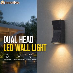 Dual Head Ip65 Waterproof Led Wall Light Aluminum Outdoor Indoor Lamp For Courtyard Stair Yard