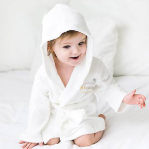 Bathrobe for Baby Infant Toddler Hotel Egyptian Cotton. By B Comfy