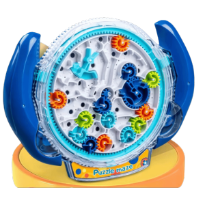 MKEB MALL Transparent Design Maze Board 3D Puzzle Rolling Ball Gear Track Ball Intelligence Escape Challenge Gear Balance Educational Toy Childrens Game