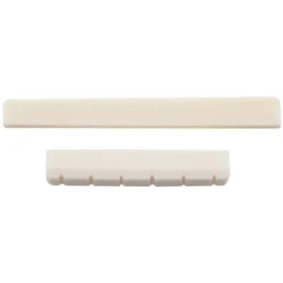 Classical Guitar Bone Slotted Saddle Nut Set