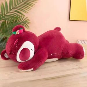 100cm Lotso Strawberry Sleep Bear Plush Doll Big Size Small Size soft Birthday Present For Kids Strawberry Bear