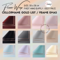 [Ecer Premium Quality] Kertas Flower Wrapping - Flower Wrap Paper Cellophane Lembaran Gold List Line Frame Emas Satuan Ecer - Bungkus Bucket Buket Bunga Bouquet Florist Waterproof Korea Style 58 x 58 cm Murah. 