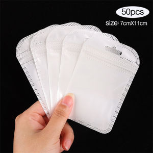 50pcs Transparent Self Sealing Earrings Bags Rings Organizer Thicken OPP Bags for DIY Jewelry Display Packaging Storage Zip Pouch