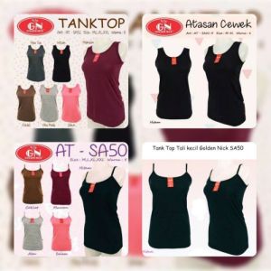 Tanktop Golden Nick AT Sa50 Sa51 | Golden Nick Pakaian Dalam Kaos Tank Top Wanita Singlet Warna