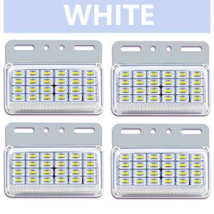 ApeaxFortis-4pcs 12v 24v Car Truck Side Light Led Truck Bus Boat Rv Side Marker Light Indicator Lamp Truck Side Light