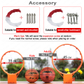 【ESS】45cm/35cm Athlete Basketball Match Game Ball Ring Hoop Rim Stand Backboard Basket for Adults Kids Full Solid Metal Spring GYM. 