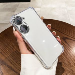 เคส เคสสำหรับ VIVO Y03 4G 2024 VIVO Y18 4G Y28S Y03T Y03A เคสศัพท์แบบนุ่ม ซิลิโคนกันกระแทก ปกใสสี่เหลี่ยมพร้อมสายคล้อง SJSTYDMG01