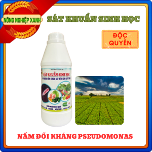 Phòng trừ ngăn ngừa nấm khuẩn gây bệnh cây trồng: SÁT KHUẨN SINH HỌC - Chai 1 lít