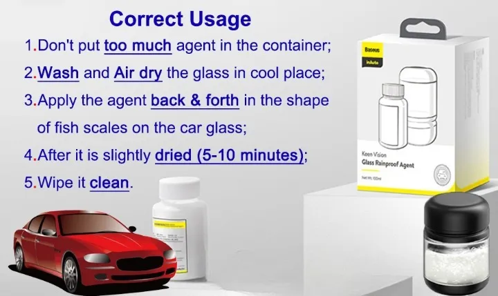 Gadgetoo Baseus Keen Vision Glass Rainproof Agent Gadgetoo Baseus Keen Vision Glass Rainproof Agent