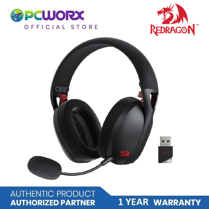 Redragon H848 Bluetooth Wireless Gaming Headset - Lichtgewicht - 7.1 Surround Sound - 40 mm driver - Afneembare microfoon - Multi-Platforms voor PC, PS5/4/3, Switch, mobiele telefoon, roze