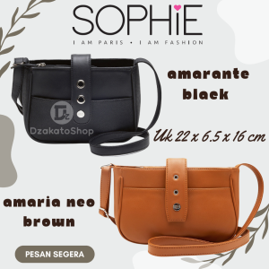 Tas Selempang Hitam Wanita Katalog Terbaru  Promo Kekinian Amarante Black Eksclusive Premium Quality Best Seller Sling Bag Dzakatoshop Gratis Ongkir COD bisa Bayar di Tempat