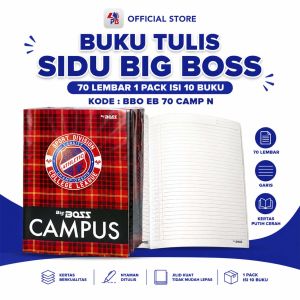 Buku Tulis Sidu 70 lembar / Buku Tulis Sidu Big Boss BBO EB 70 CAMP N Buku Tulis Sinar Dunia 1 pack Isi 10 Buku / PBNB
