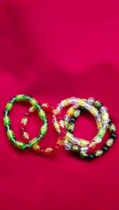 六字真言桶珠佛珠彩色水晶手串藏文刻字六字真言手链Six character True Word Bracelet