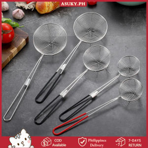 COD【Local Deliver】Long Handle Skimmer Stainless Steel Colander Residue Mesh Strainer Hot Pot Leak Oil Spoon Noodle Scoop Kitchen Cooking Tools