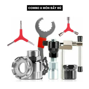 Bộ combo 8 món sửa xe đạp chuyên dụng Bộ sửa chữa sên xích líp xe đạp đầy đủ - CBSC01