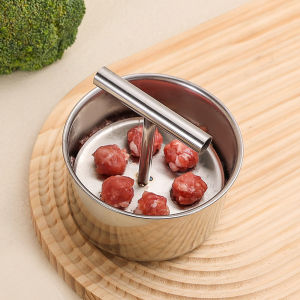 6/12 Grid Stainless Steel Meatball Making Tool Kitchen Extruded Meat Shrimp Fish Ball Mold Portable No-Dirty Hands Labor-Saving Meatball Machine