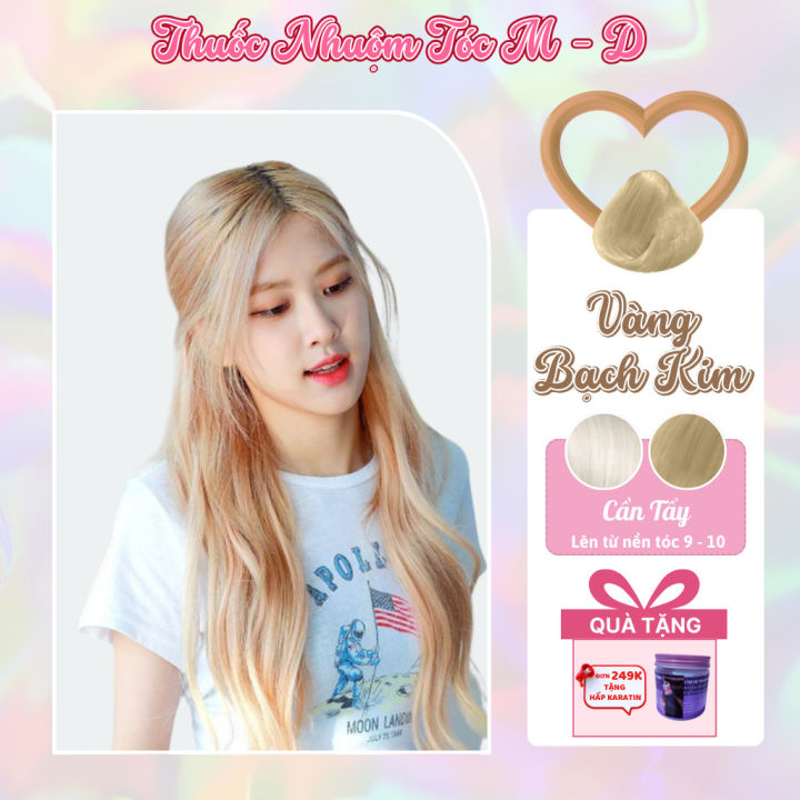 Thuốc Nhuộm Tóc Màu Vàng Bạch Kim Thuốc Nhuộm Collagen Dưỡng Nhiều Mềm ...
