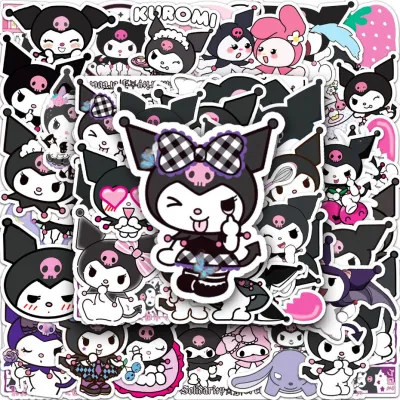 50 Piece Funny Kuromi Graffiti Decal Waterproof PVC Stickers For DIY Phone Laptop Helmet Car Luggage Decoration Decal