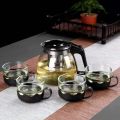 Tea pot set 5 in 1 Poci Ceret Kaca Tempat Minum Teh Sepaket Dengan Gelasnya Set TekoTeapot set 5 pcs Teapot Set Gelas  teko teh tea pot tea pot set / teko tempat air / teapot teko tempat air teh / teko beling / gelas beling / tea pot 5 in 1 / teko. 