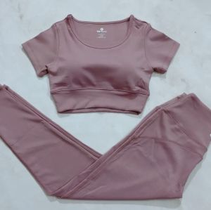 Đồ tập gym nữ bộ tập gym yoga nữ dáng đẹp quần dài áo có tay chất vải co giãn thấm hút mồ hôi tốt ( bộ cộc tay)