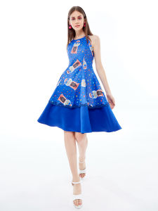 iCONiC BLUEISH DRESS #6450 เดรสสั้น ผ้าไหม เดรสแฟชั่น เดรสออกงาน เดรสสั้น เดรสทำงาน เดรสงานแต่ง เดรสไฮโซ เดรสหรู