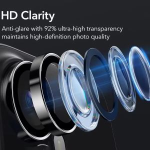 Metal Ring Tempered Glass Film For iPhone 17 Pro Max 17 Pro 17 Air Camera Lens Screen Protector Cover Caps