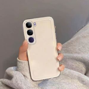 Case for VIVO Y04 Y29 4G Y29S 5G Y39 5G phone casing Softcase Silicone Protector shockproof Clear Cover new design aesthetic CARTOON CAT with holder TKYYMZJ01