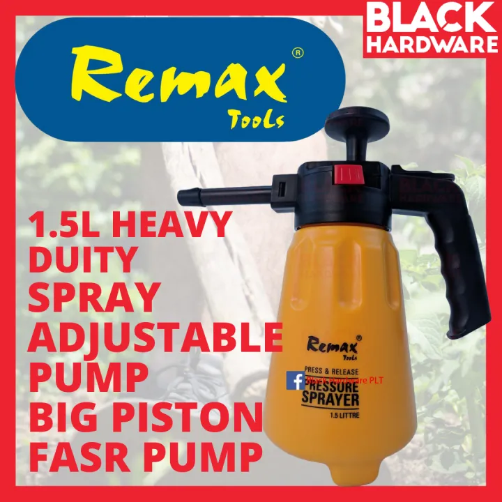 BLACK HARDWARE Remax 1.50L Home Garden High Pressure Hand Water Pump ...