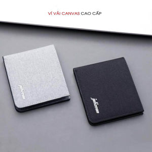Ví Nam Jolizeon Vải Canvas Dáng Đứng Bóp Nam Mini Nhiều Ngăn Đựng Thẻ Và Giấy Tờ V22