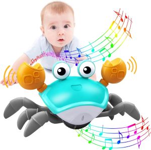 Induction Escape Crab Electric Pets Musical Toys Toddler Crawling Baby Walker Crab Interactive Toys for Children Gifts2026