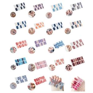 Miếng dán móng tay dính sáng tappj Đề-can dán móng nghệ thuật trang trí móng tay sơn móng tay bọc hoàn toàn Báo Chí trên dải móng tay