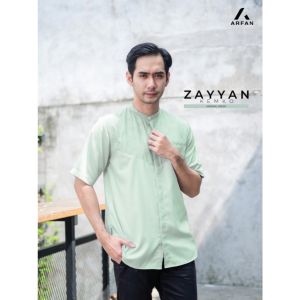 Arfan Zayyan Kemeja Koko Pria Bahan Rayon Jaguard Diamond Nyaman