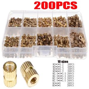 Hộp 200 Đai Ốc M2 M2.5 M3 Bằng Đồng - Đai Ốc Cấy Ren Tán Đồng