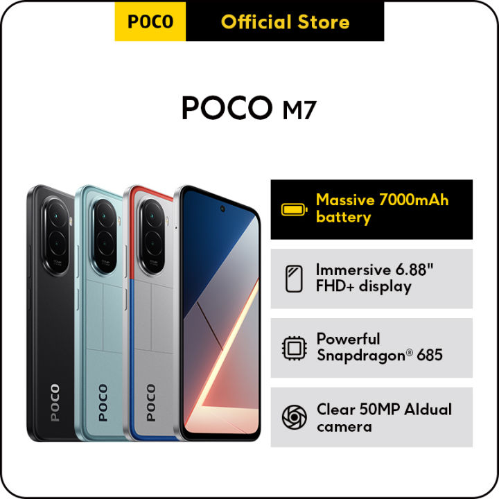 POCO M7 Smartphone | 6GB+128GB/8GB+256GB 7000mAh (typ) battery 6.9