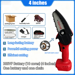 4/8/10/12 Inch Cordless Electric Chainsaw Pure copper Brushless Motor Handheld Pruning Chainsaw Garden Cutting Tool Set