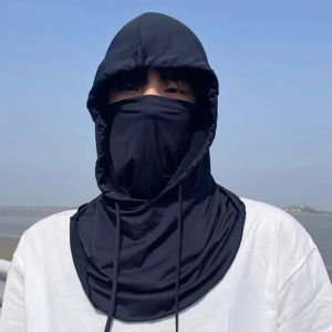 Summer Sunscreen Mask Men Women Hanging Ear Face Anti-Ultraviolet Full Neck Protector One-Piece Driving Veil Thin Style