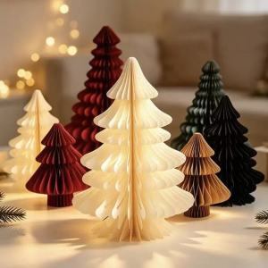 BELIEVE 30cm Small Christmas Tree for Table Christmas Decorations Foldable Mini Tabletop Christmas Tree Small Xmas Tree Christmas Table Decoration Living Room Home Decor