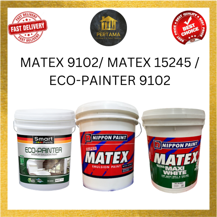 18L Nippon Paint Super Matex 9102 WHITE / 15245 MAXIWHITE /CAT SIMEN ...