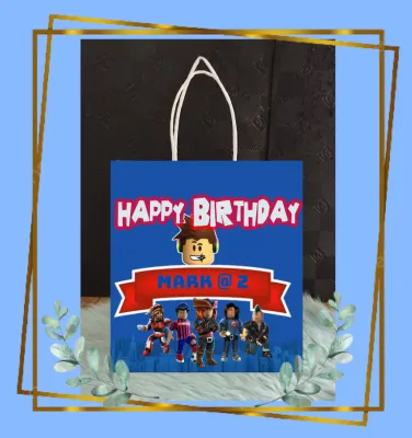 CUSTOMIZED ROBLOX THEME PARTY PAPER LOOTBAG