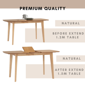 Alora Furniture - ARTHUR Extension Dining Table / Extension Table / Extendable Dining Table / Long Dining Table / Meja Makan Panjang / 餐桌 / 延长型餐桌